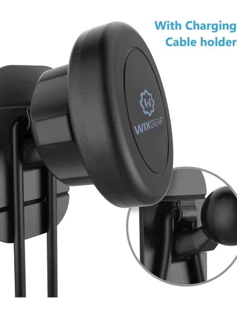Black Magnetic Car Phone Mount Clip - Secure Dashboard Holder BB2